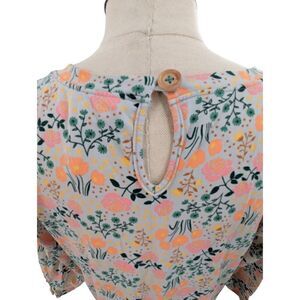 Joana Gaines for Matilda Jane Women Cream Floral Print Midi Dress Size Large